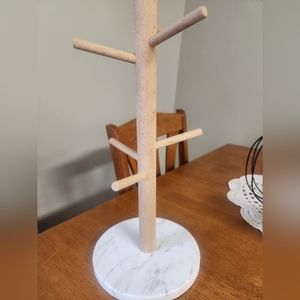 Target Marble and Beechwood Mug Tree